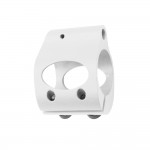 .750 Low Profile Steel Gas Block with CLAMP-ON - Cerakote Bright White